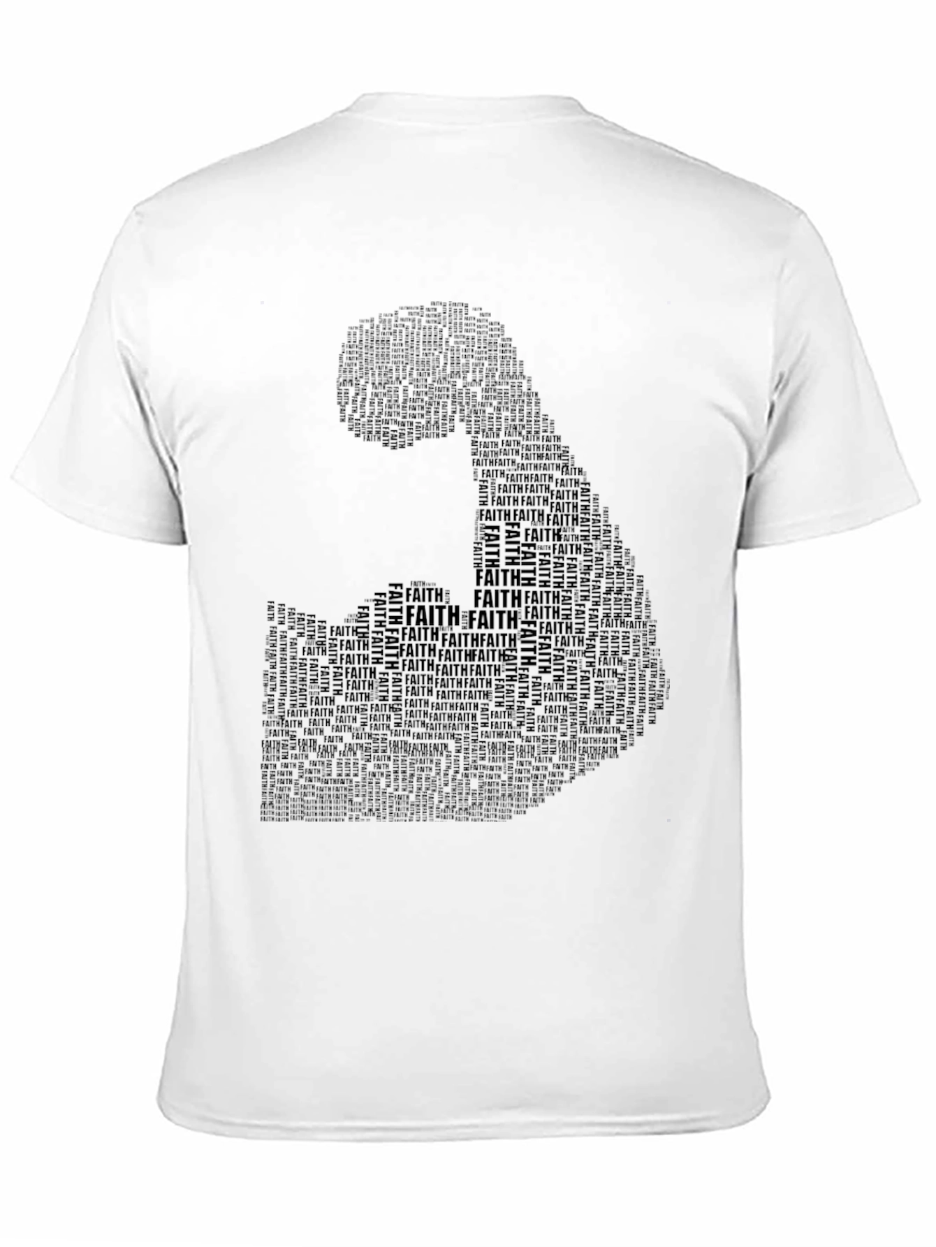 Faith Typography Graphic Black T-Shirt