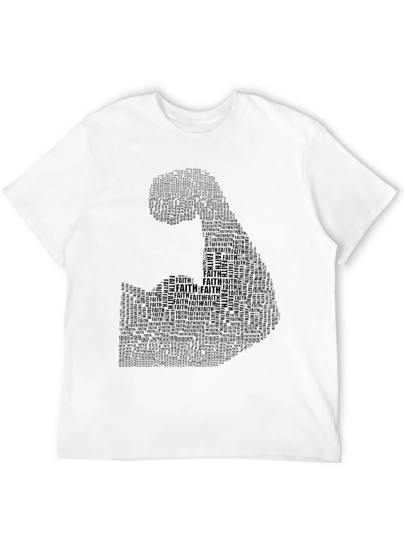 Faith Typography Graphic Black T-Shirt