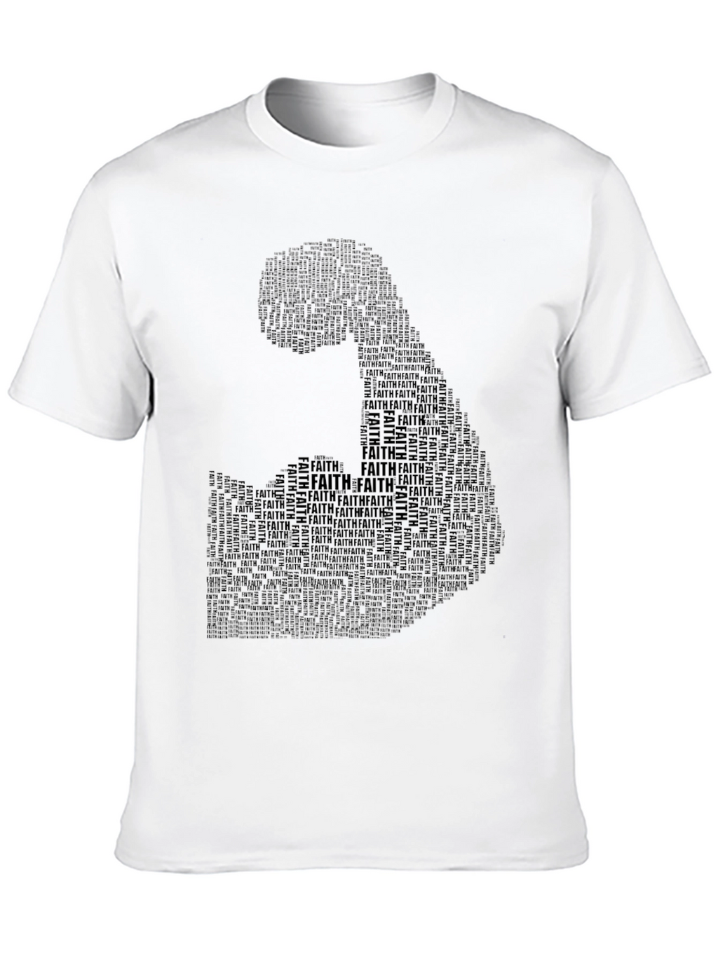 Faith Typography Graphic Black T-Shirt
