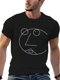 Minimalist Face Graphic Black Tee