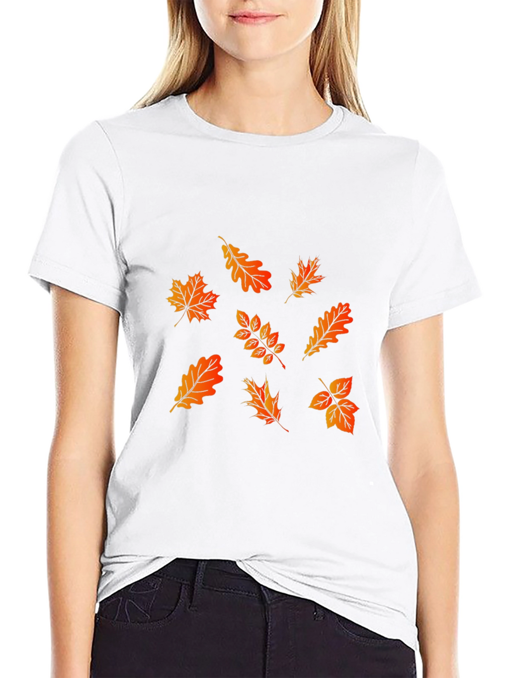 Fall Leaves Graphic Tee - Stylish Autumn Design
