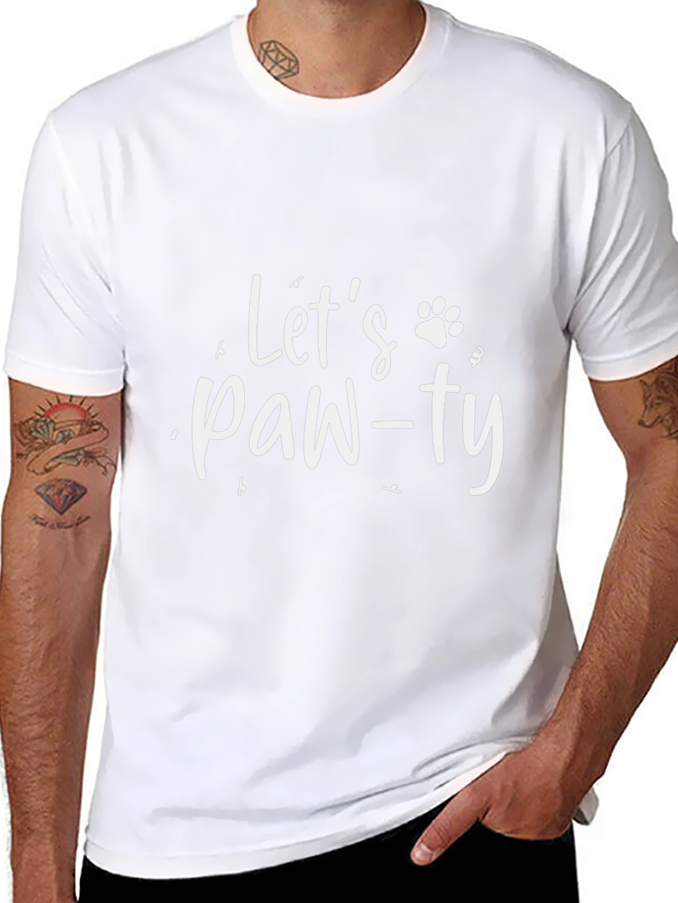 Lets Paw-ty Black T-Shirt