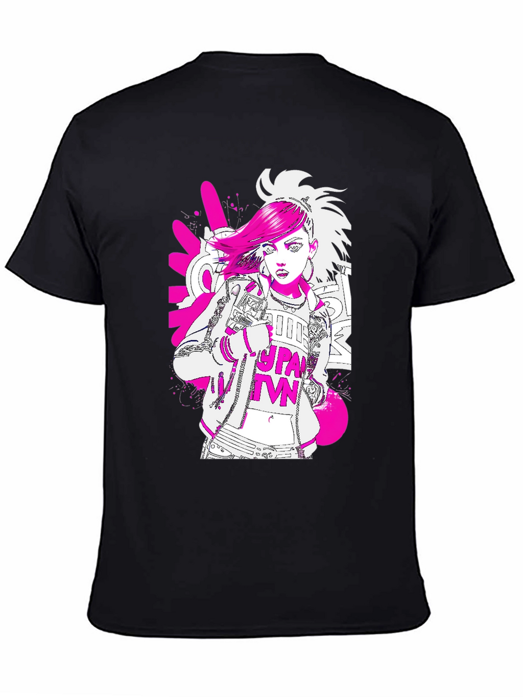 Graphic Print Tee - Punk Style