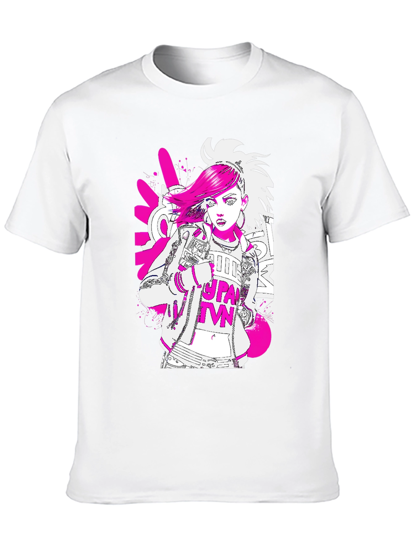 Graphic Print Tee - Punk Style