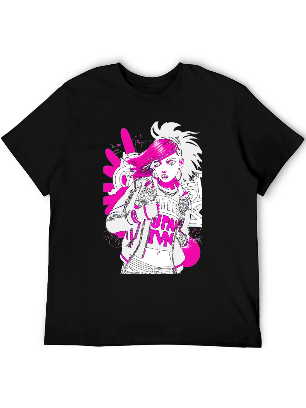 Graphic Print Tee - Punk Style