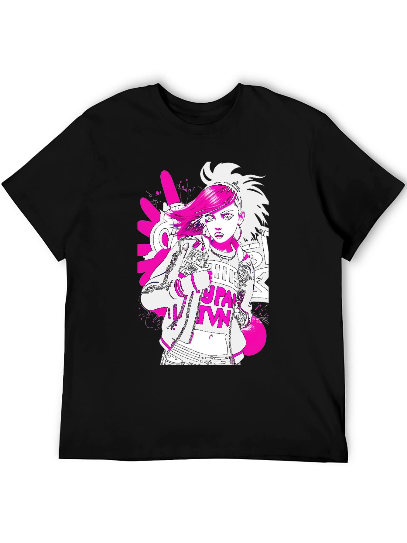 Graphic Print Tee - Punk Style