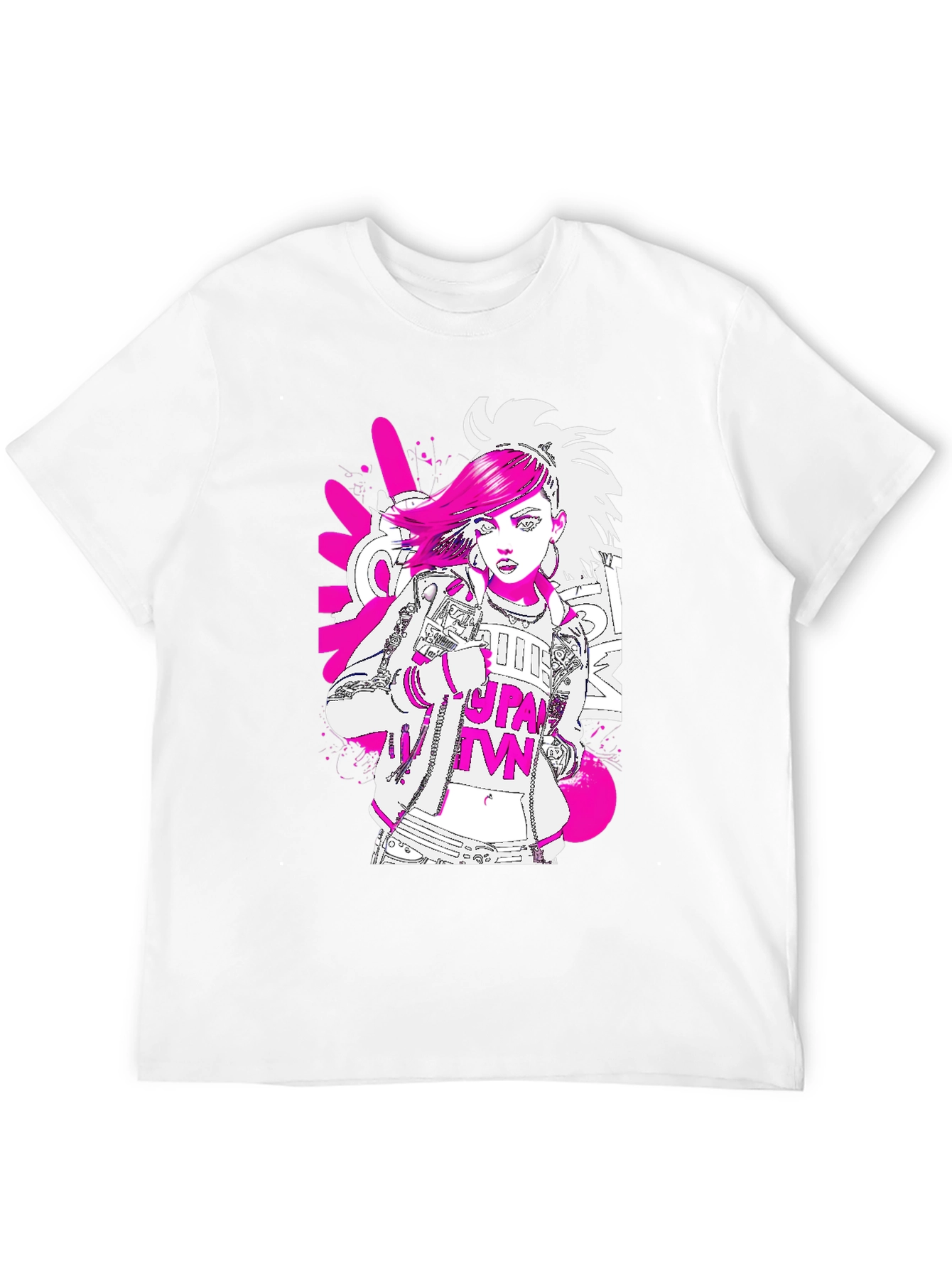Graphic Print Tee - Punk Style