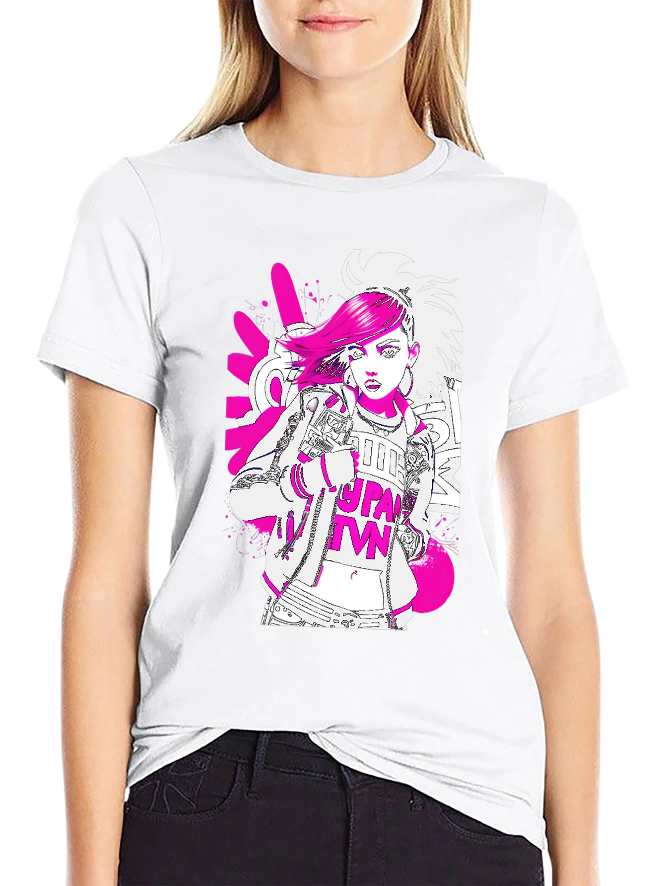 Graphic Print Tee - Punk Style