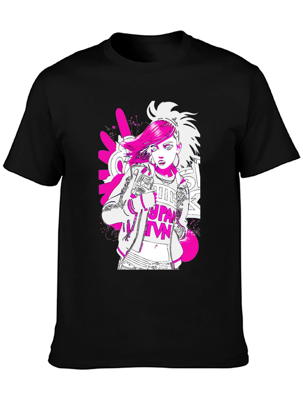 Graphic Print Tee - Punk Style