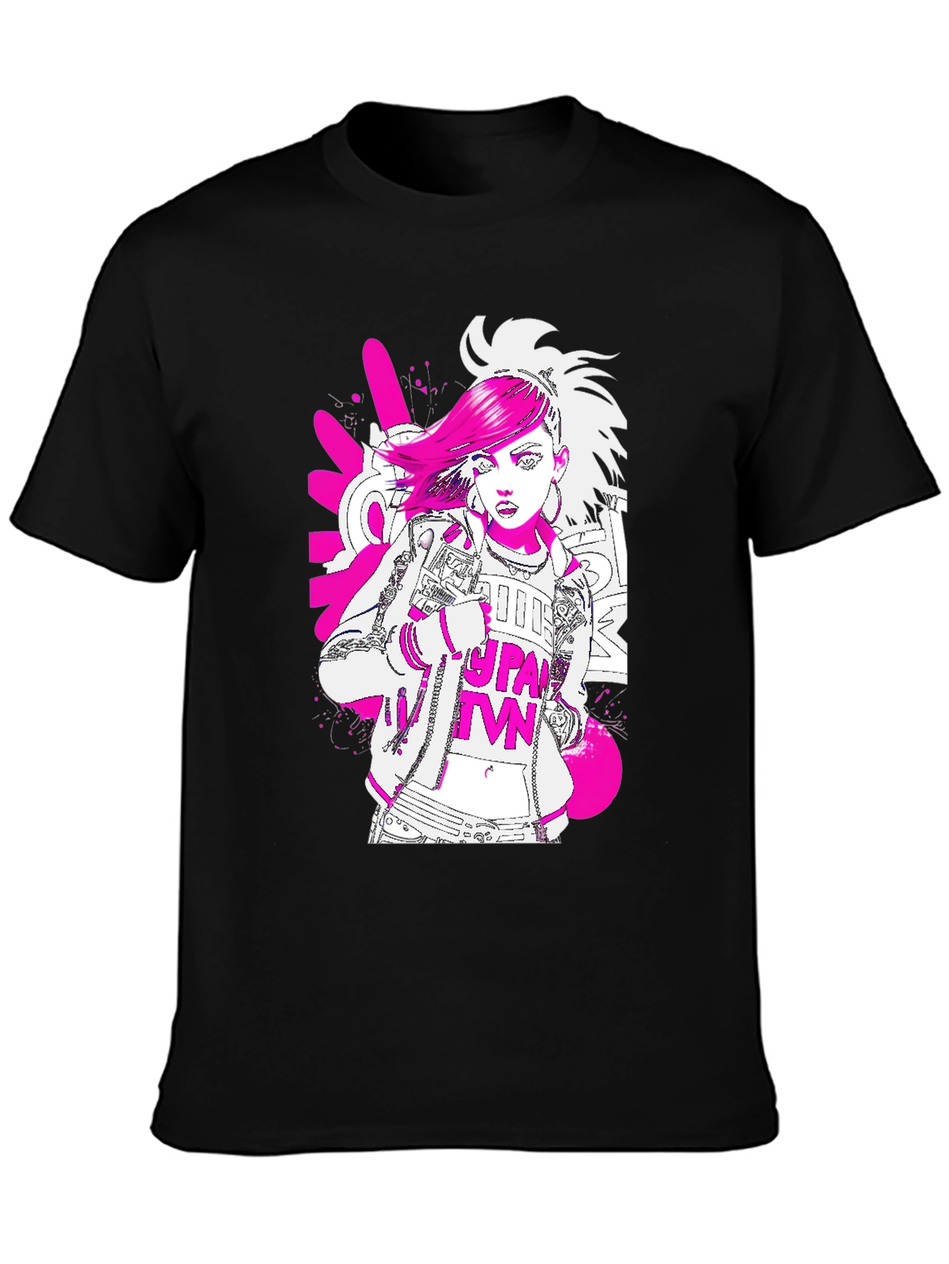 Graphic Print Tee - Punk Style