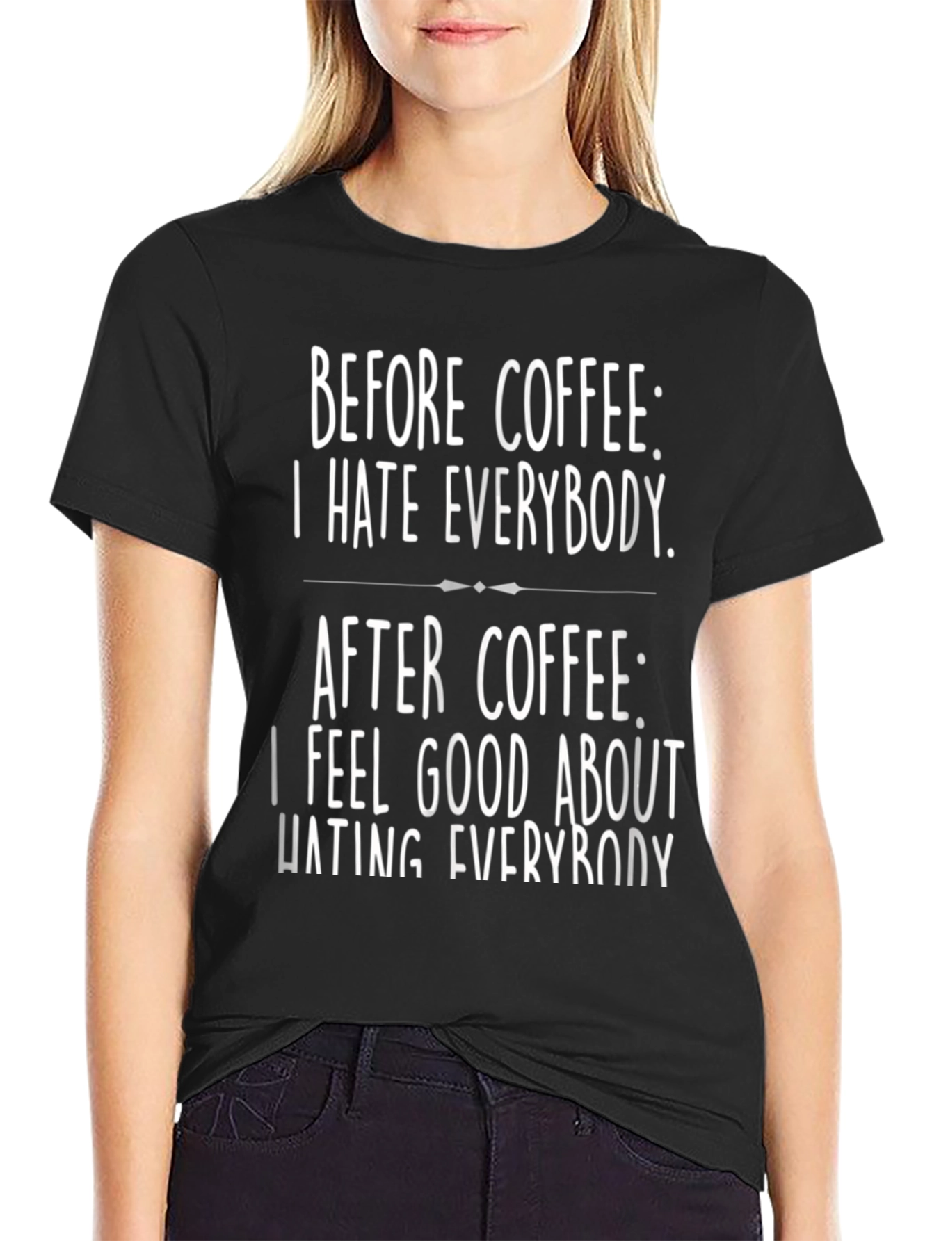 Funny Coffee T-Shirt - Before & After Coffee Graphic Tee
