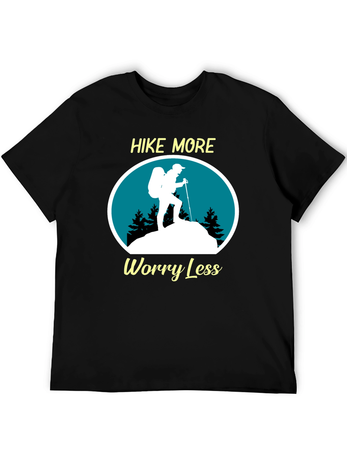Hike More Worry Less Graphic Tee - Black T-Shirt
