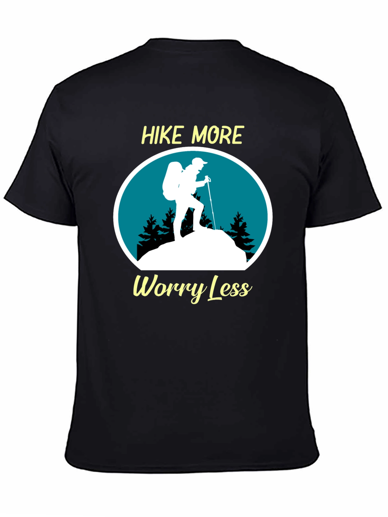 Hike More Worry Less Graphic Tee - Black T-Shirt