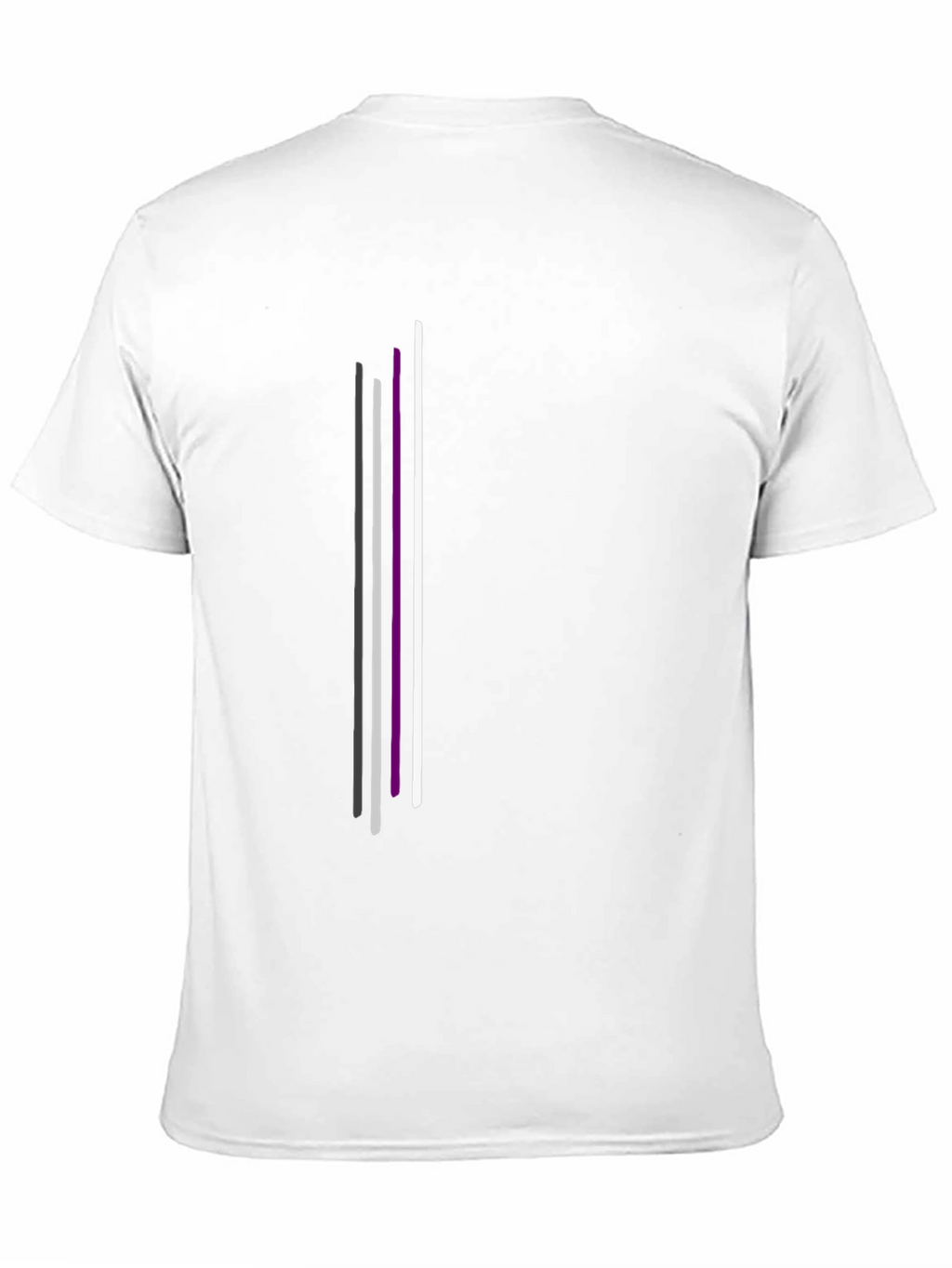 Asexual Pride Vertical Stripes Black T-Shirt