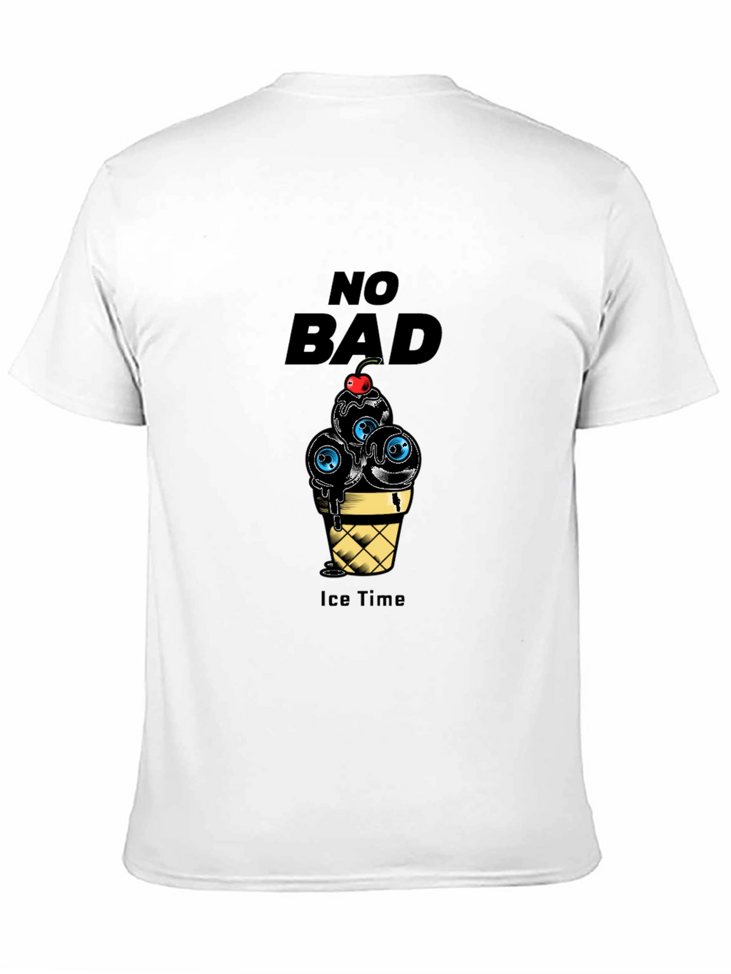 No Bad Ice Time Black Graphic T-Shirt