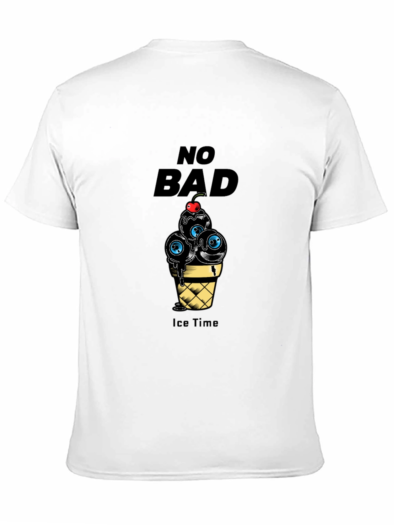 No Bad Ice Time Black Graphic T-Shirt