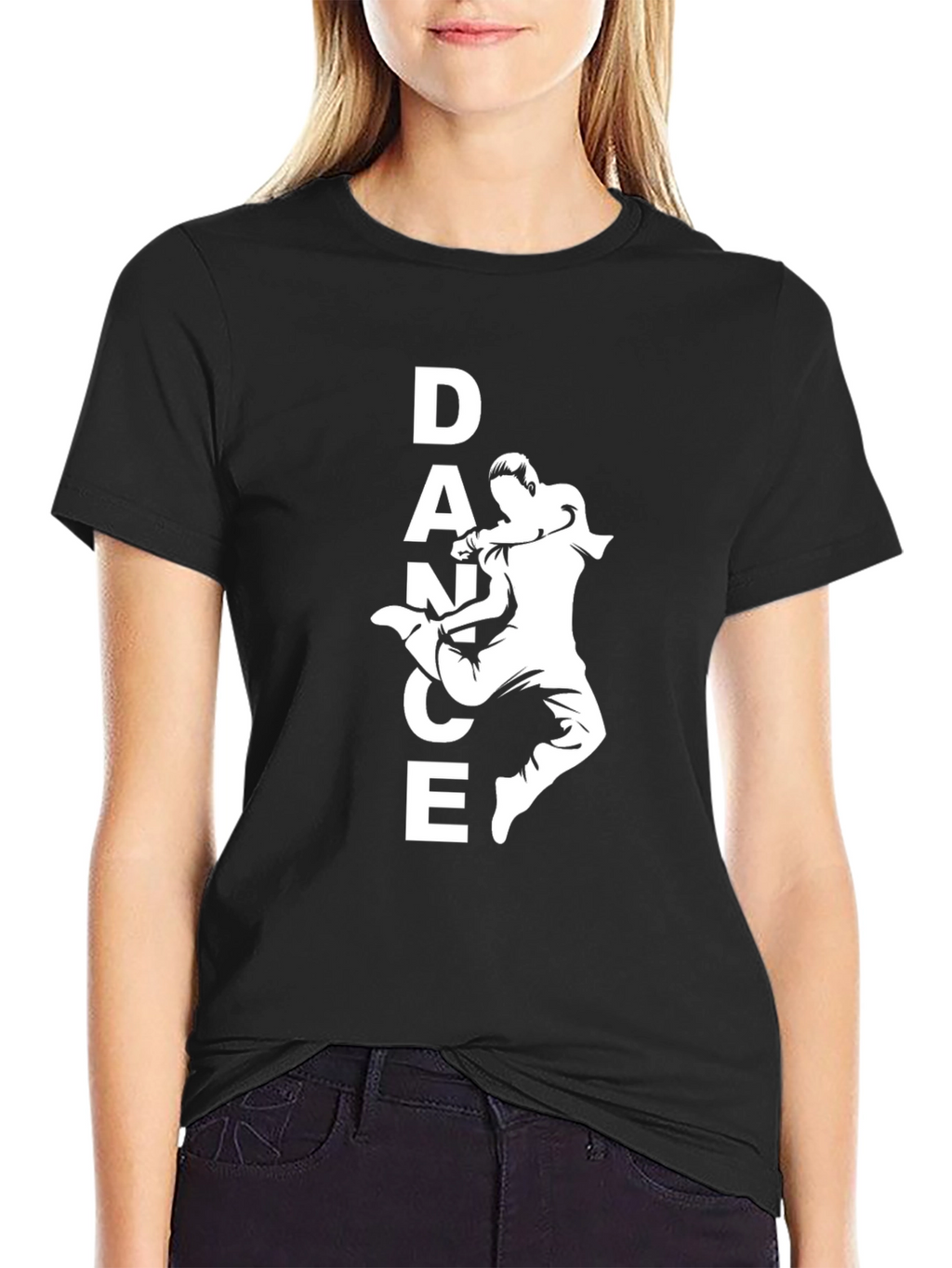 Dance Graphic Tee - Black Cotton T-Shirt