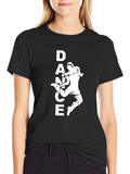 Dance Graphic Tee - Black Cotton T-Shirt
