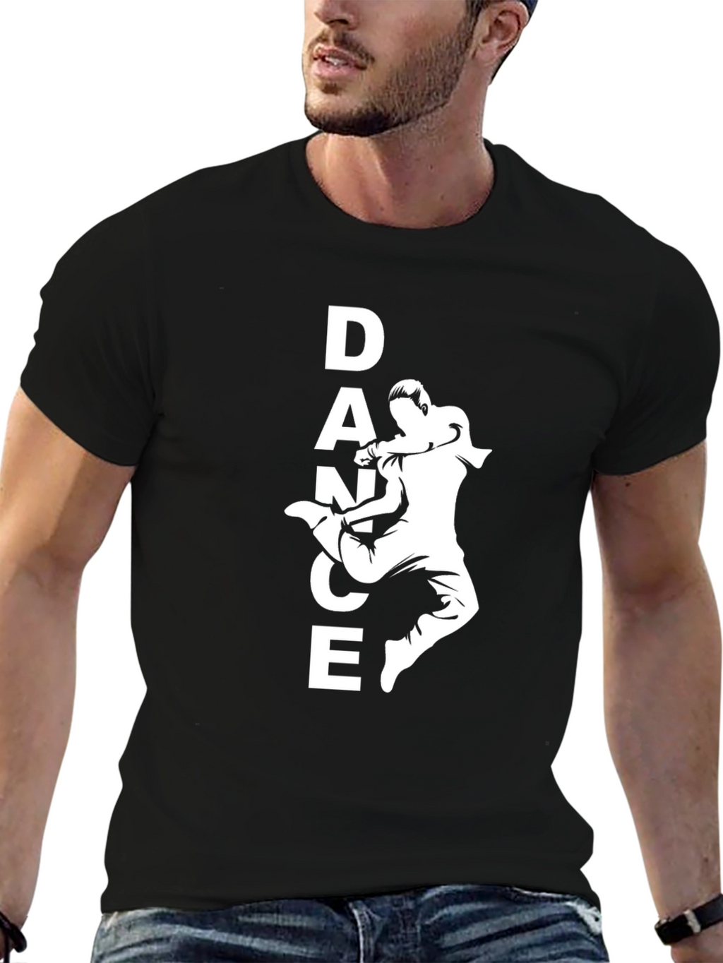 Dance Graphic Tee - Black Cotton T-Shirt