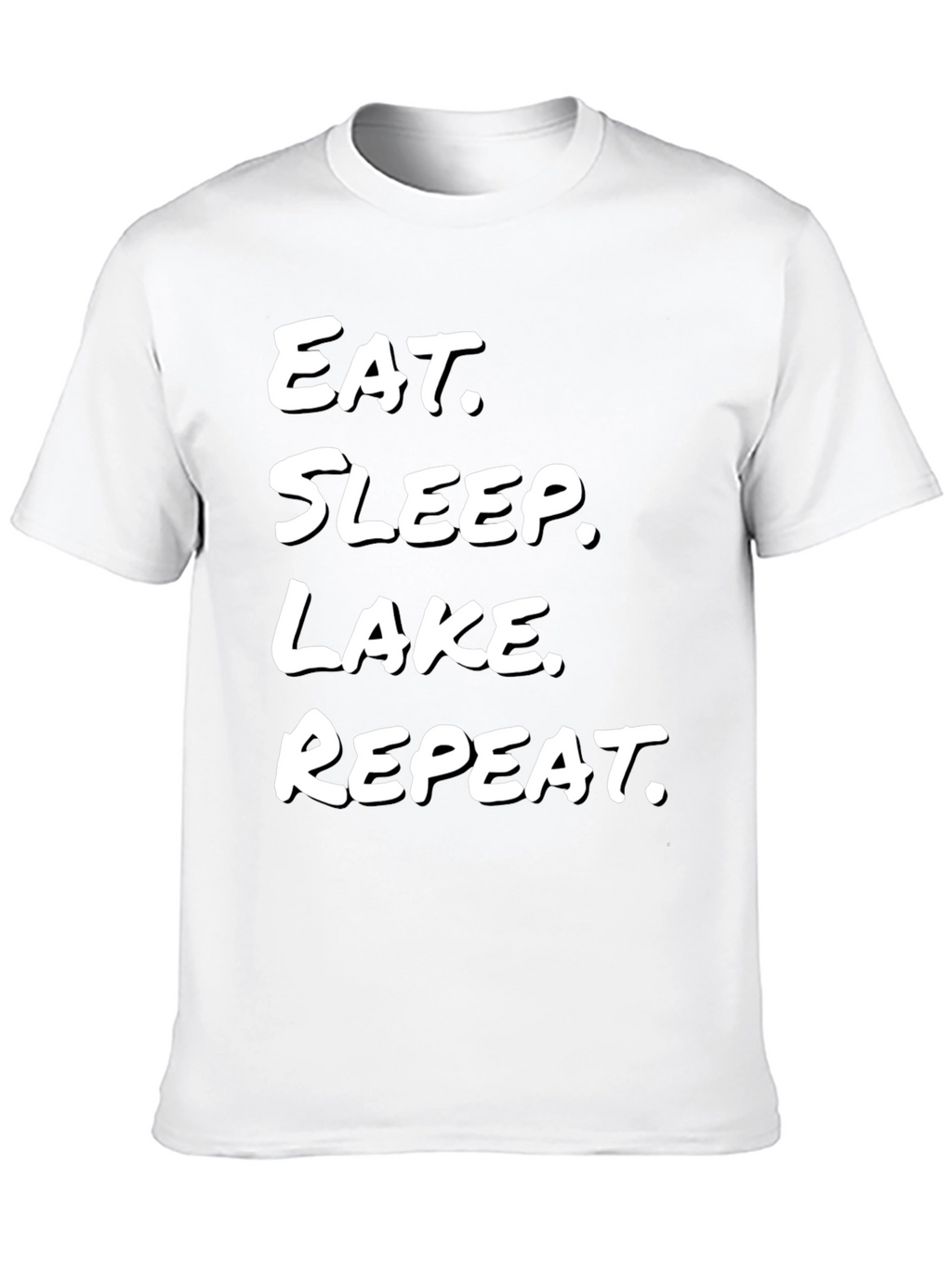 Eat. Sleep. Lake. Repeat. Black T-Shirt