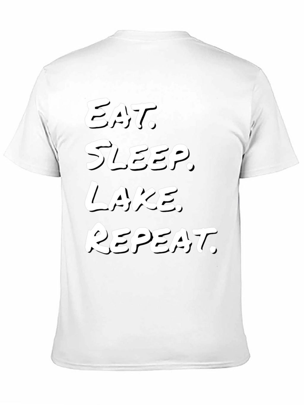 Eat. Sleep. Lake. Repeat. Black T-Shirt