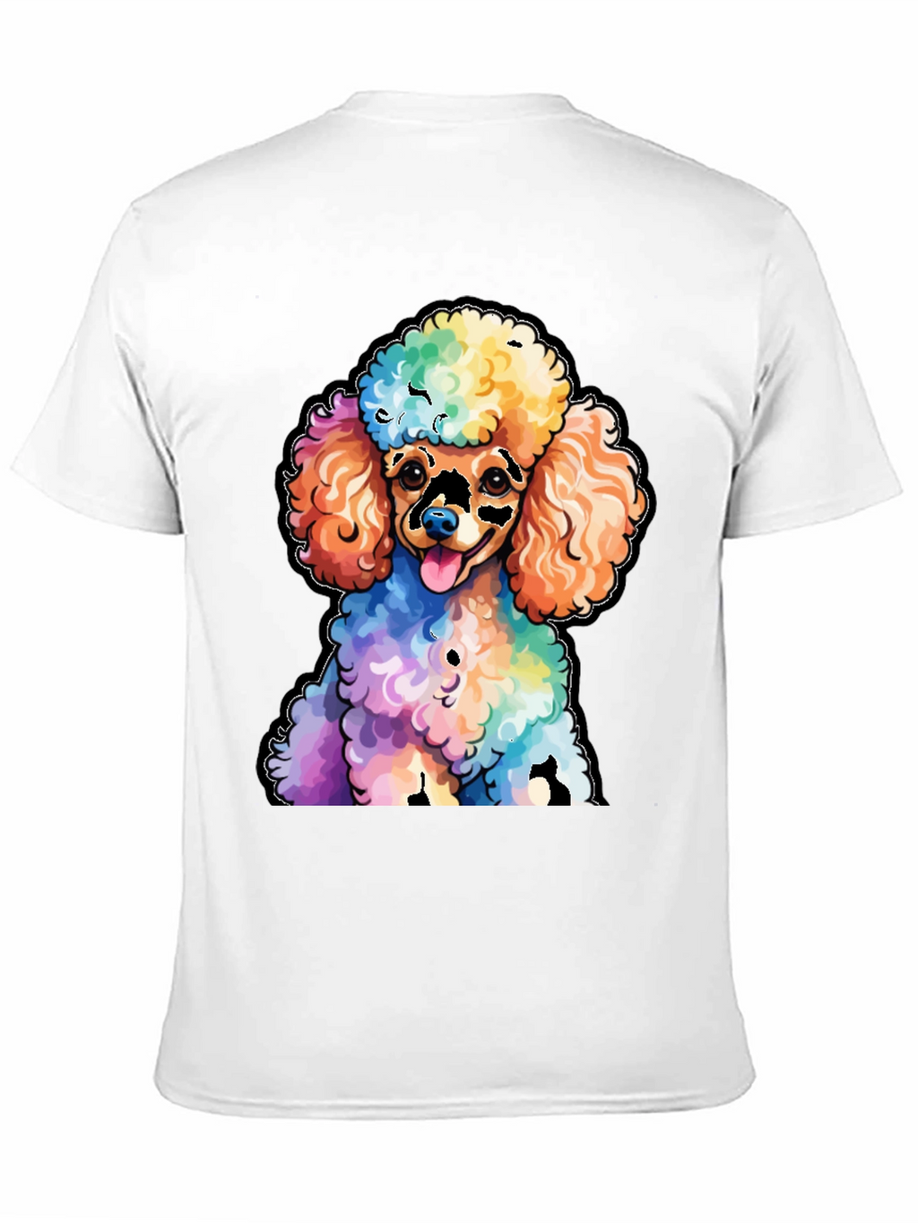 Rainbow Poodle Graphic T-Shirt