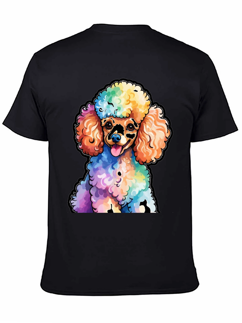 Rainbow Poodle Graphic T-Shirt