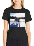 Horse in Snow Graphic T-Shirt