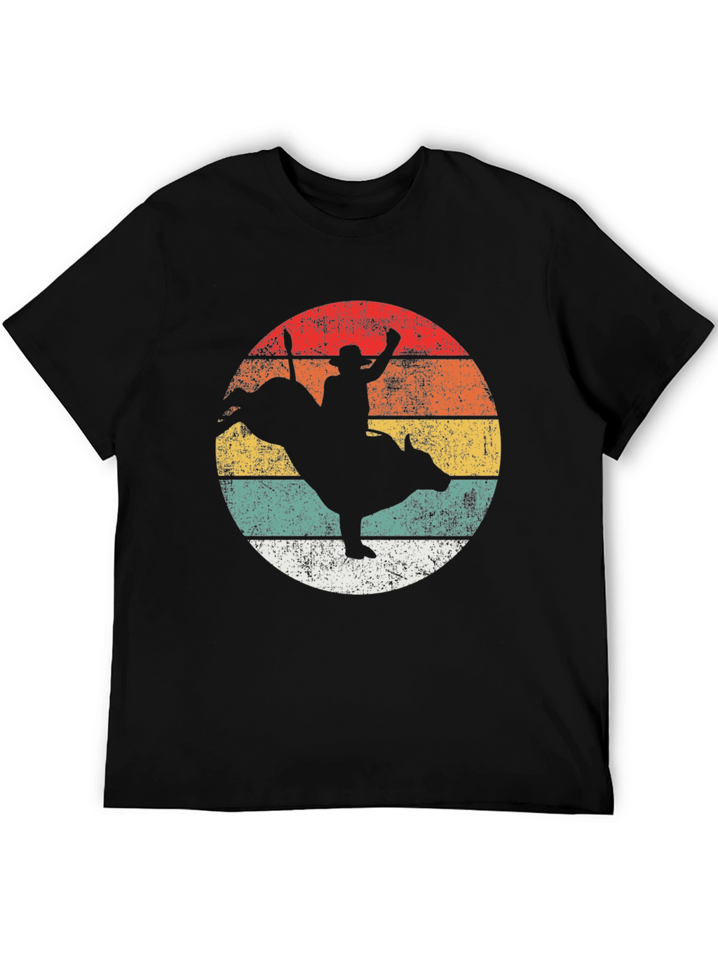 Retro Rodeo T-Shirt - Western Bull Riding Tee
