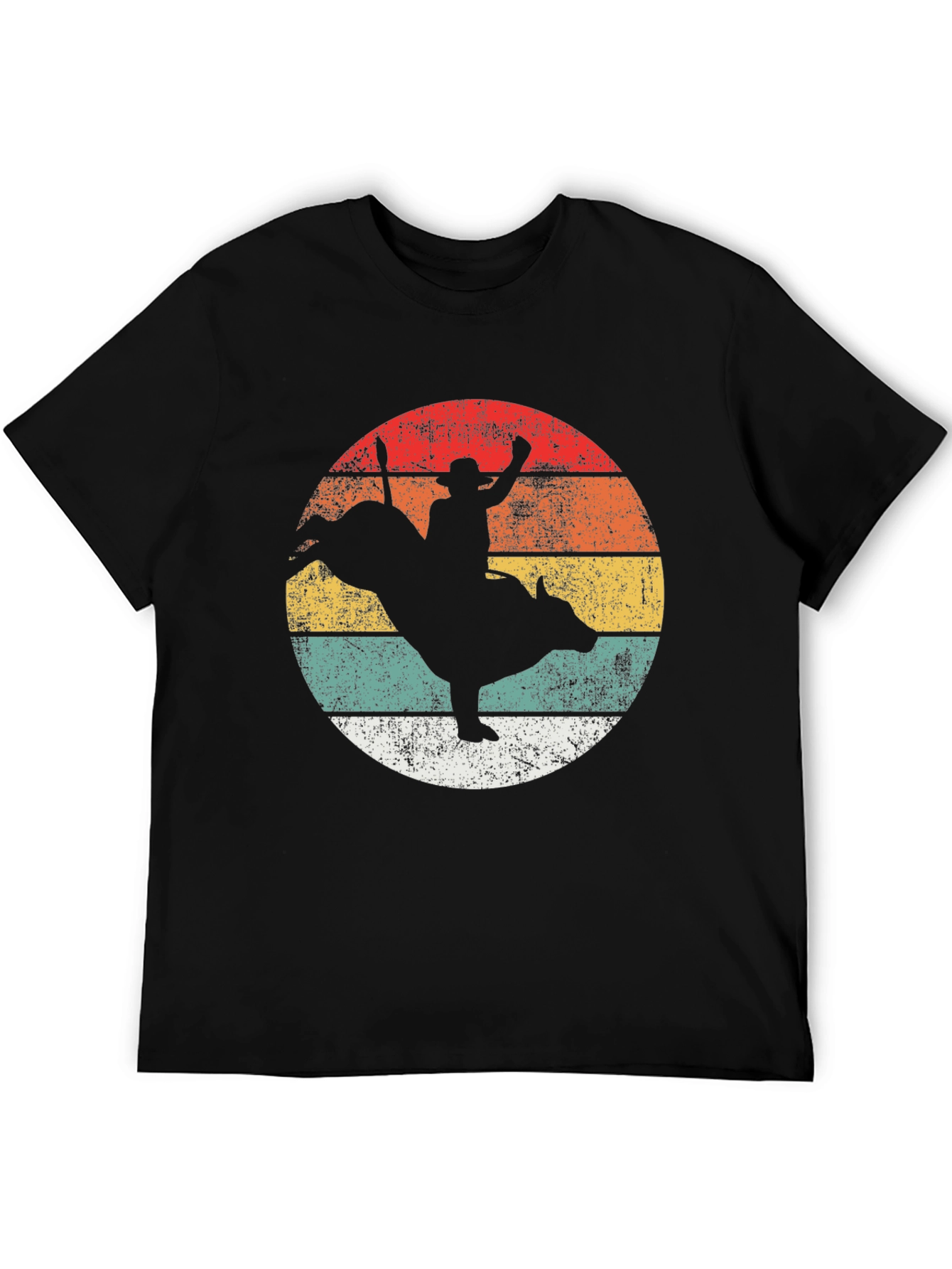 Retro Rodeo T-Shirt - Western Bull Riding Tee