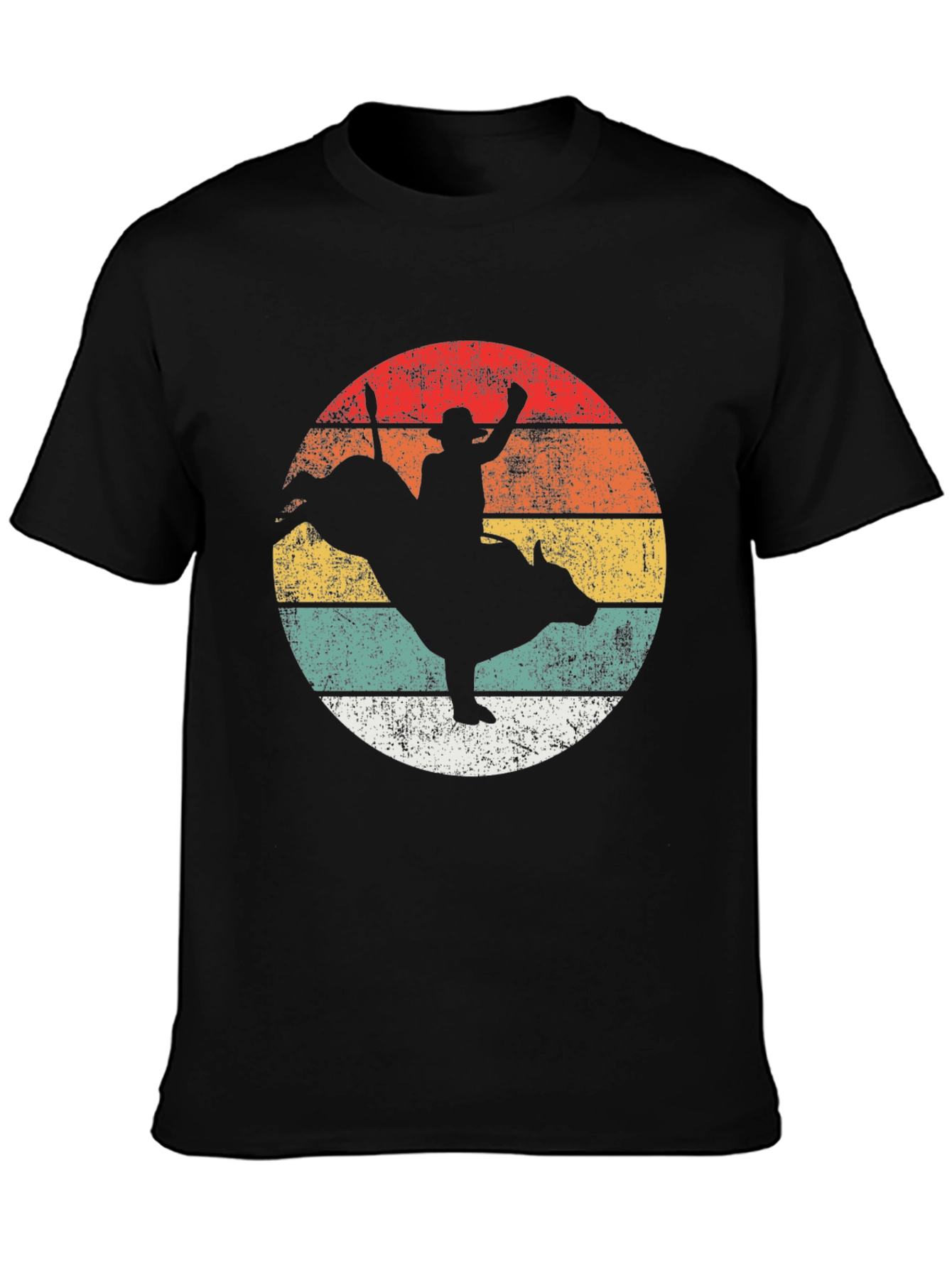 Retro Rodeo T-Shirt - Western Bull Riding Tee