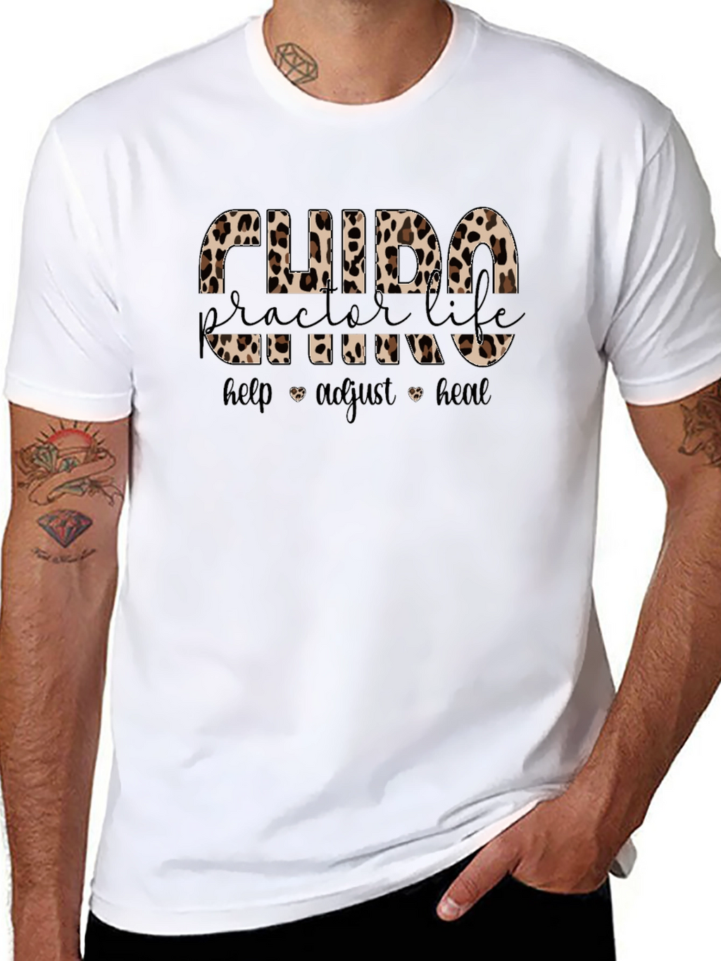 Chiropractor Life Leopard Print T-Shirt