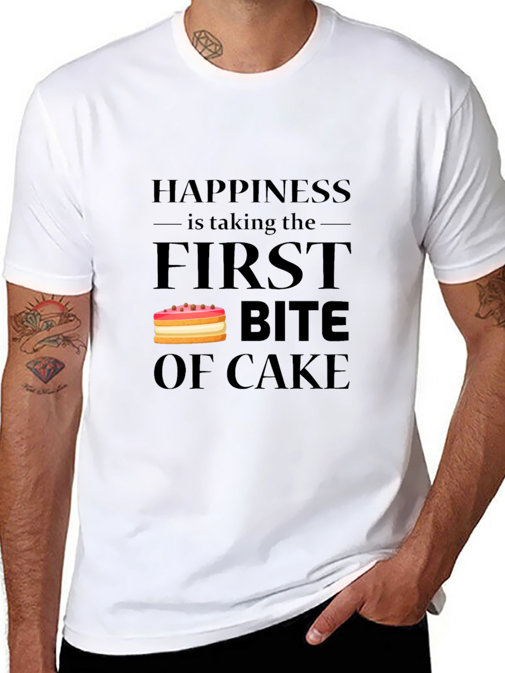 Happiness is Taking the First Bite of Cake T-Shirt