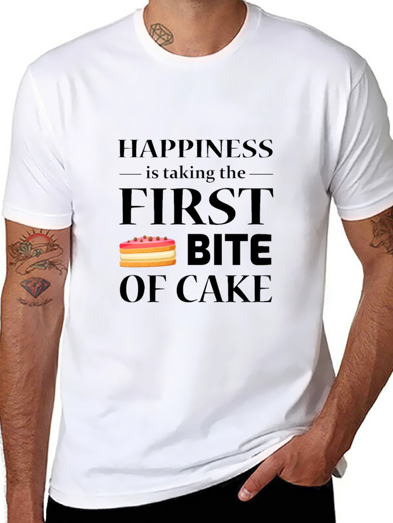 Happiness is Taking the First Bite of Cake T-Shirt