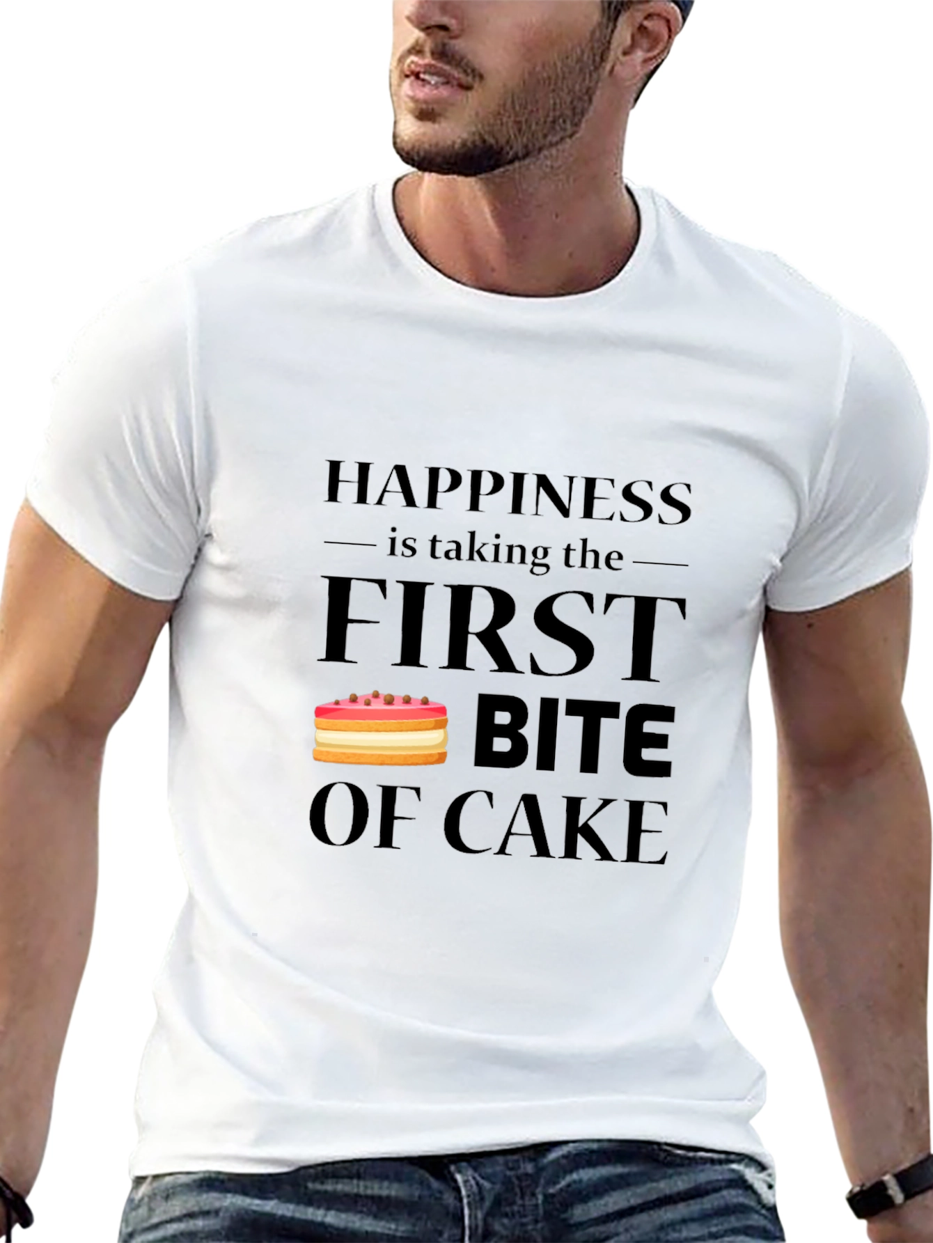 Happiness is Taking the First Bite of Cake T-Shirt