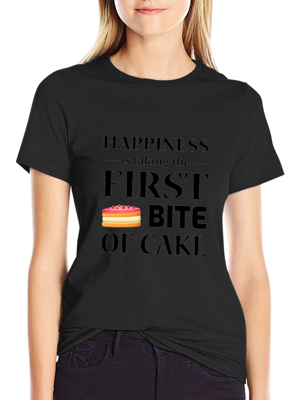 Happiness is Taking the First Bite of Cake T-Shirt