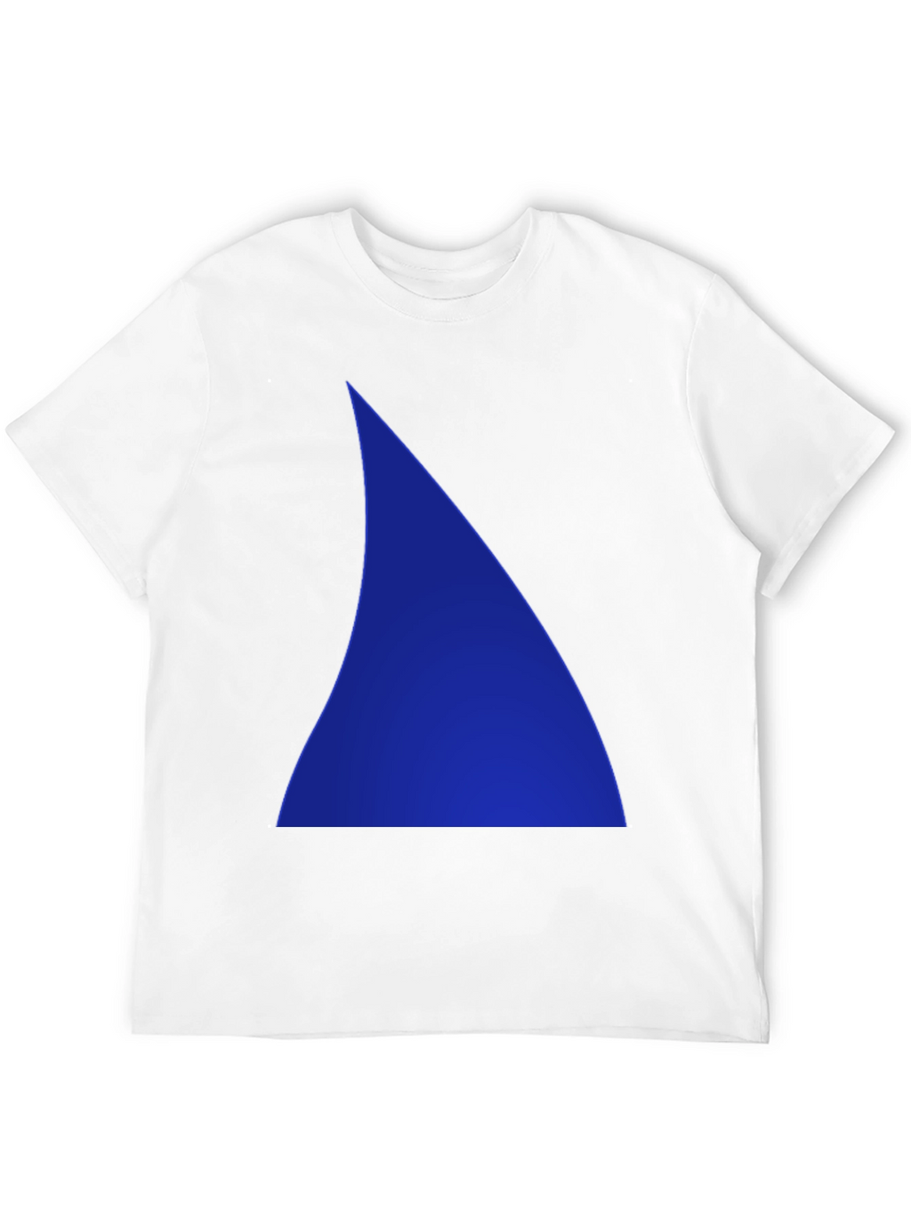 Bold Blue Triangle Graphic Black T-Shirt