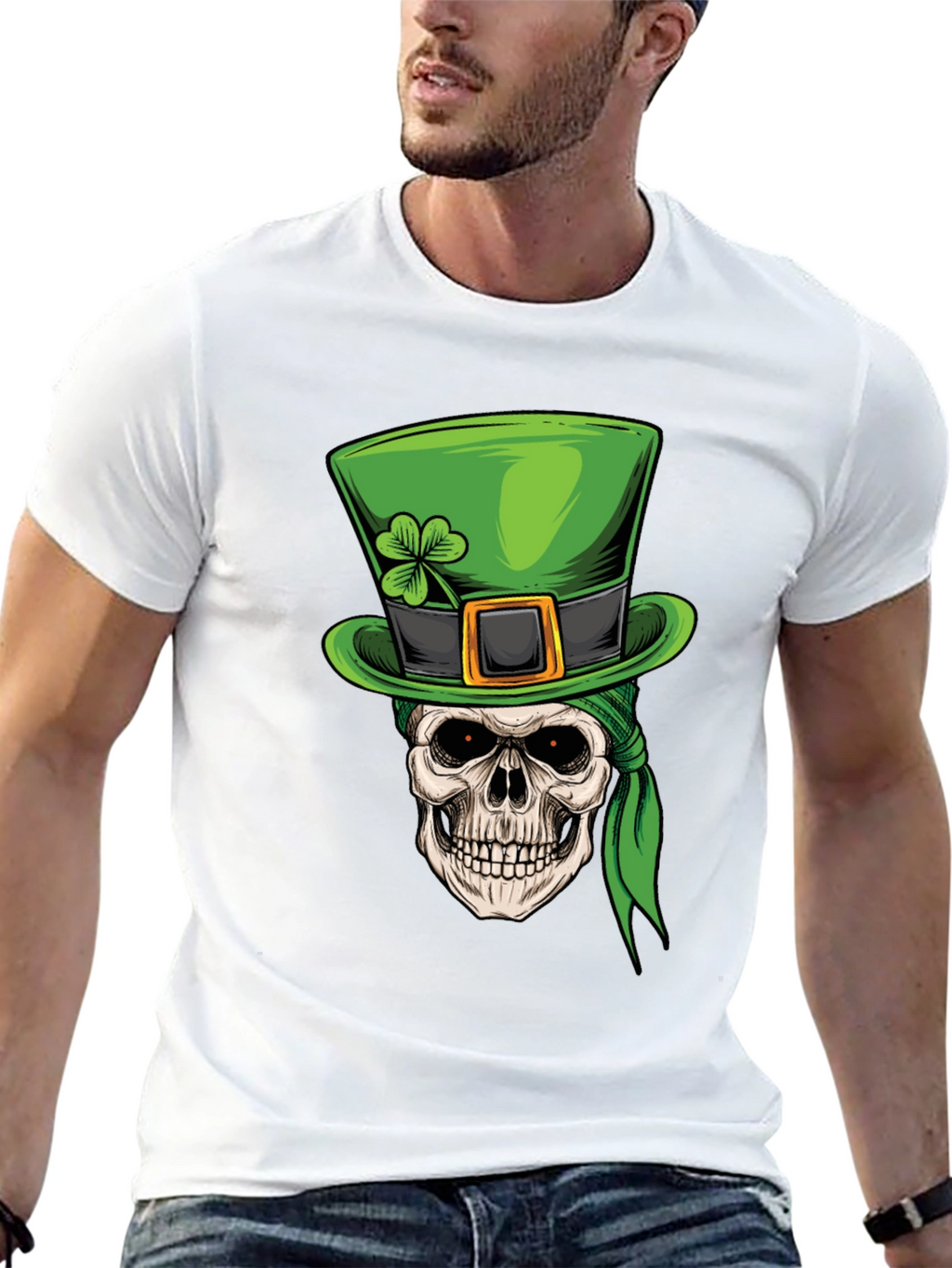 St. Patricks Day Skull T-Shirt