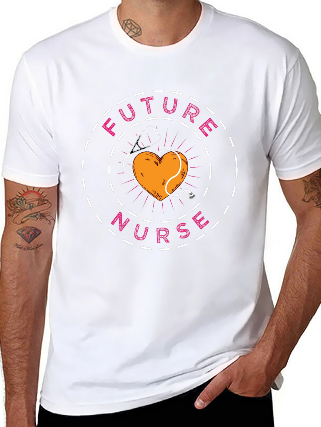 Future Nurse T-Shirt - Heart & Stethoscope Design