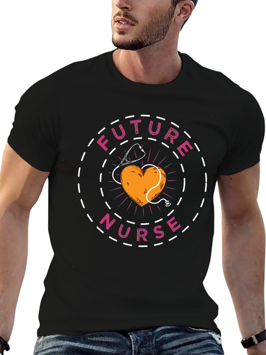Future Nurse T-Shirt - Heart & Stethoscope Design
