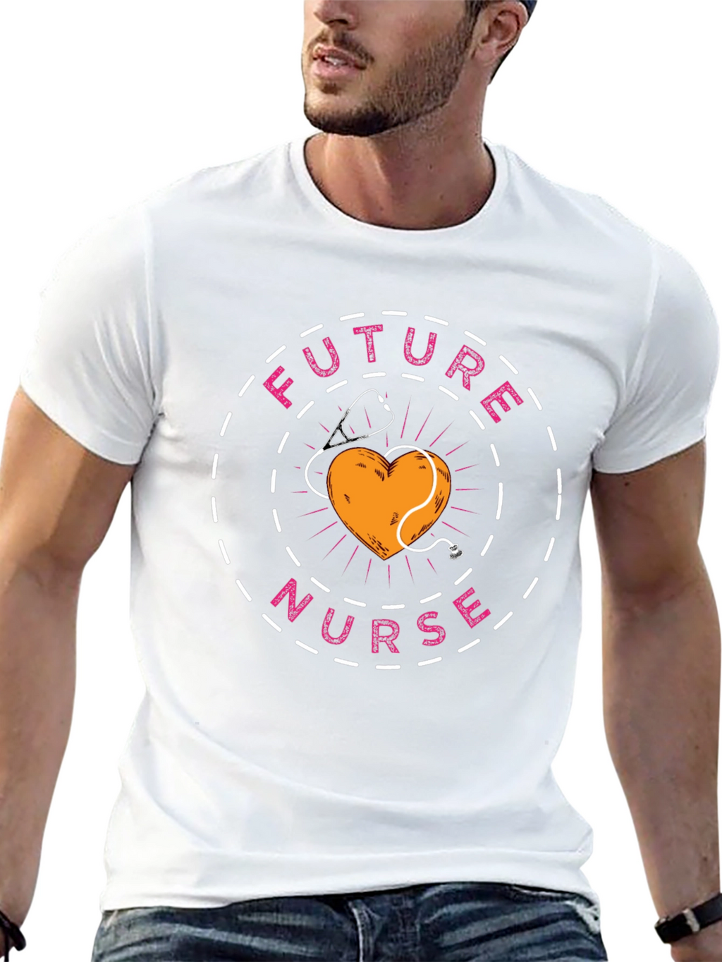 Future Nurse T-Shirt - Heart & Stethoscope Design
