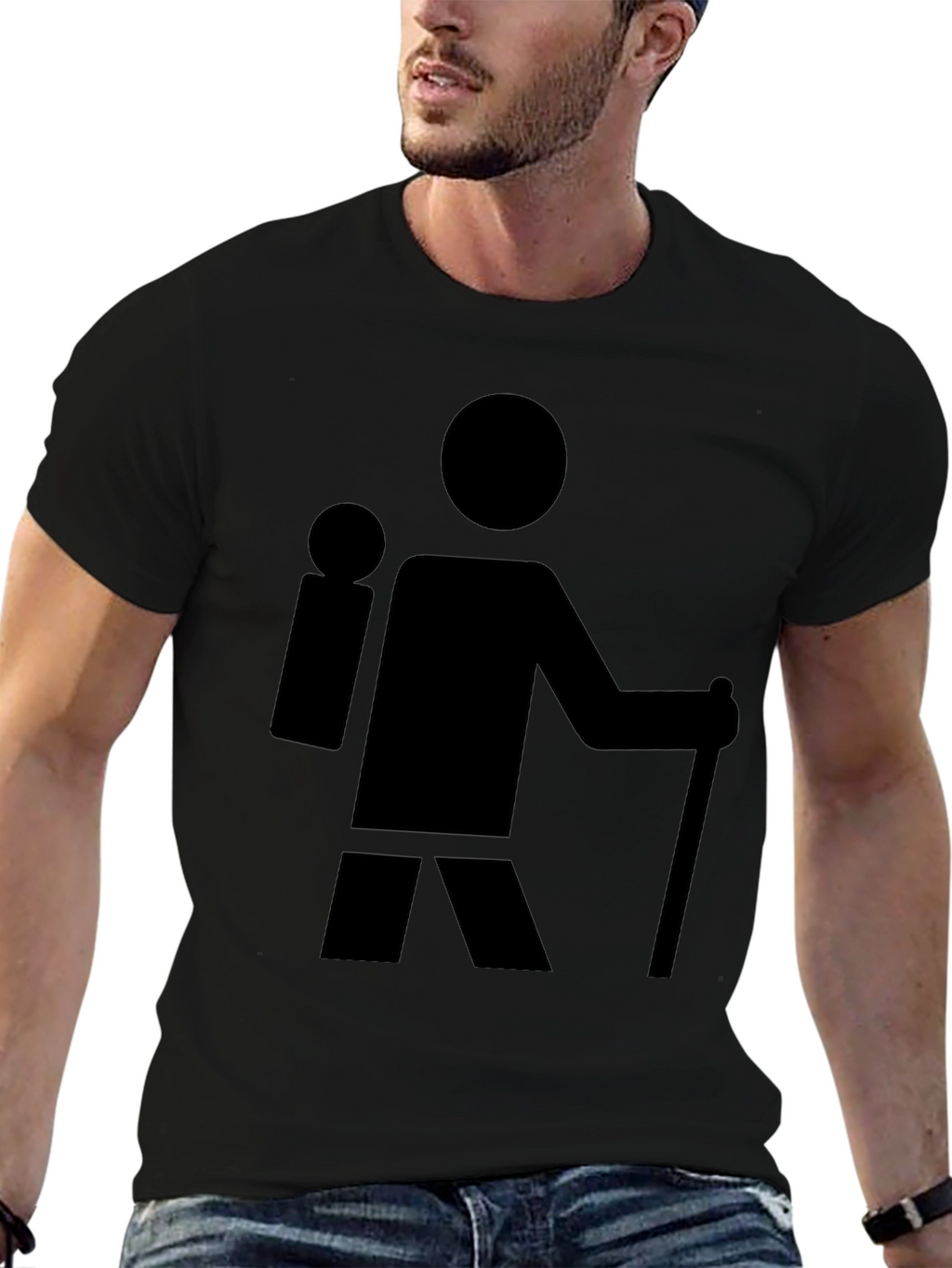 Hiking Man Graphic Tee - Adventure Ready!