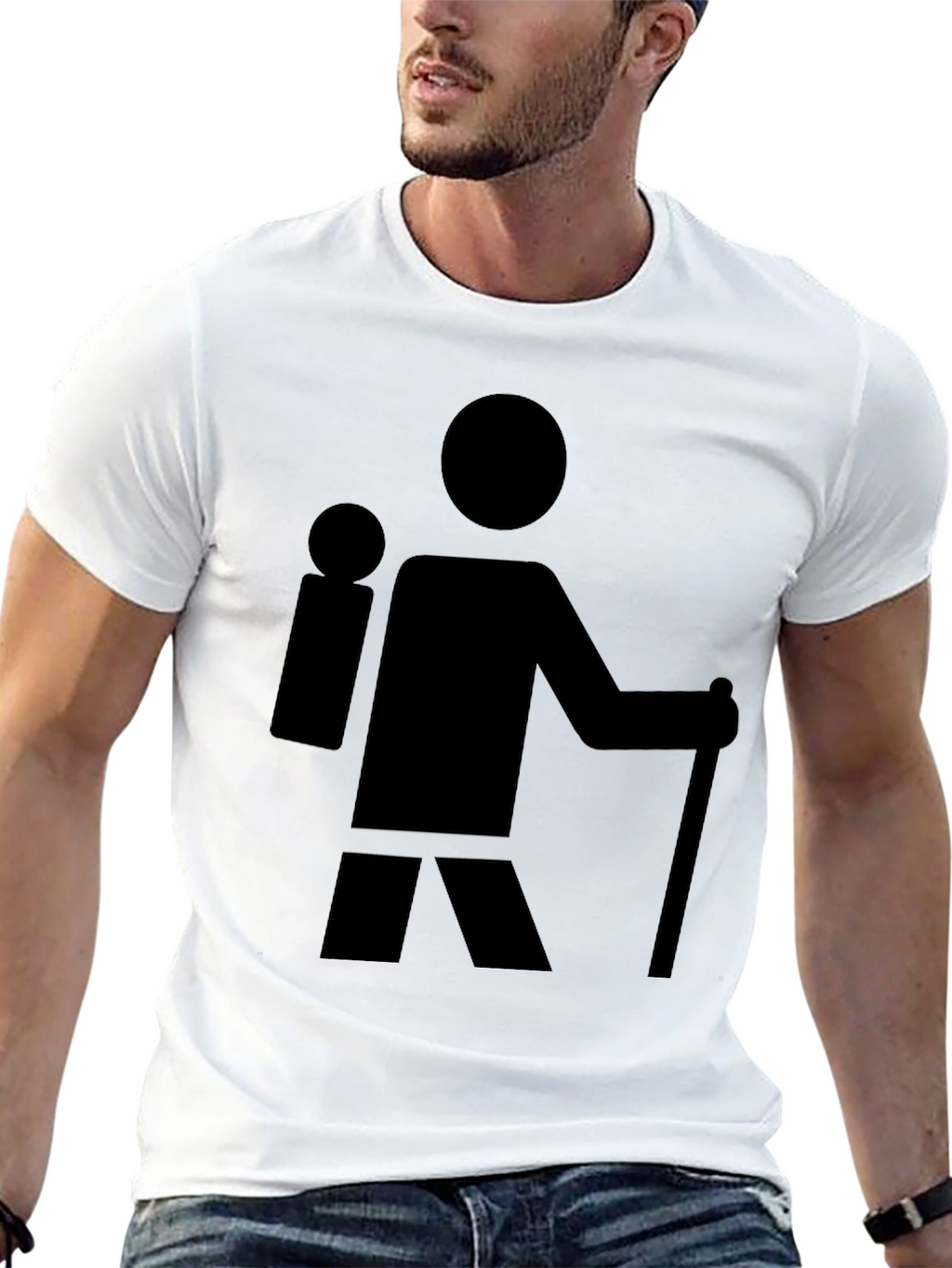 Hiking Man Graphic Tee - Adventure Ready!