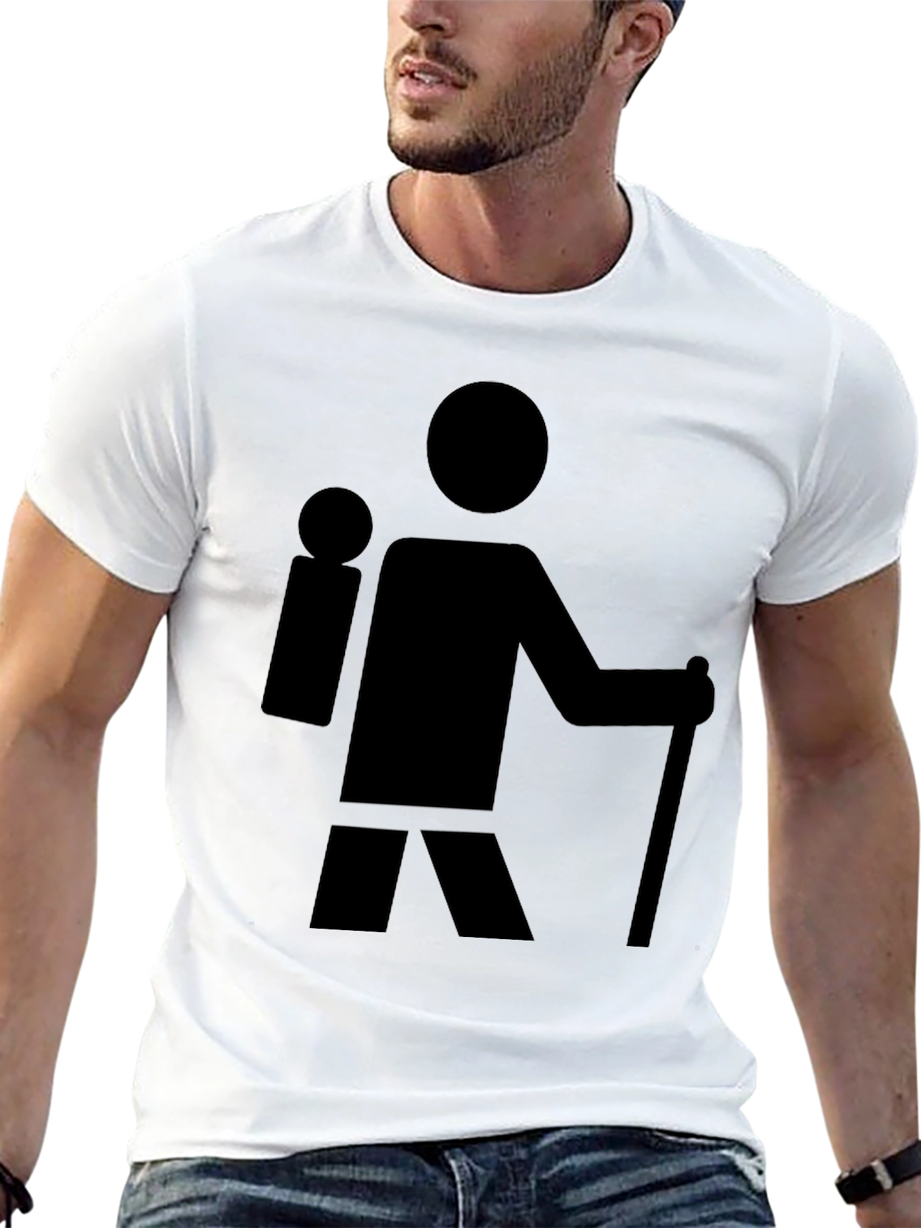 Hiking Man Graphic Tee - Adventure Ready!