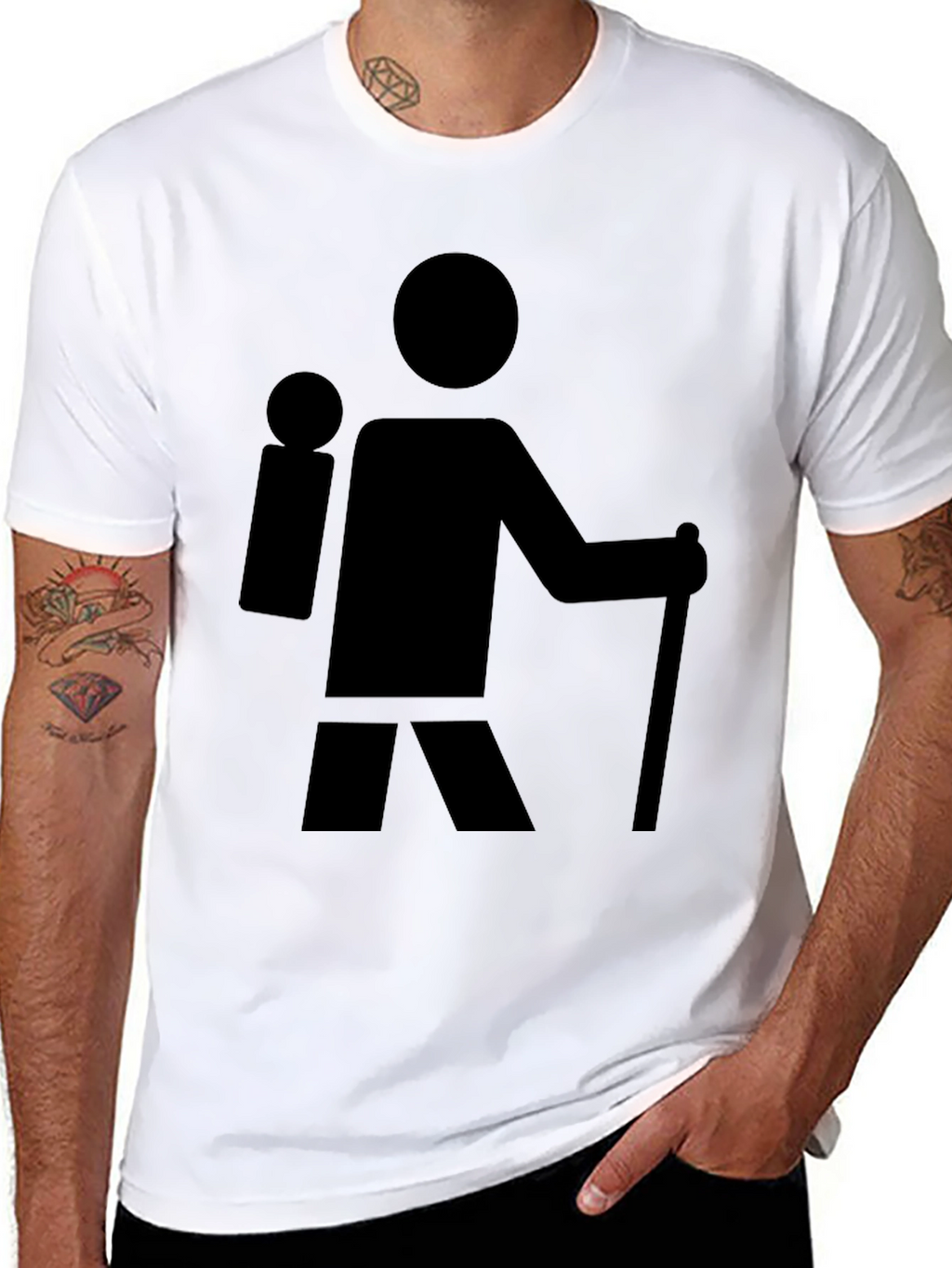 Hiking Man Graphic Tee - Adventure Ready!
