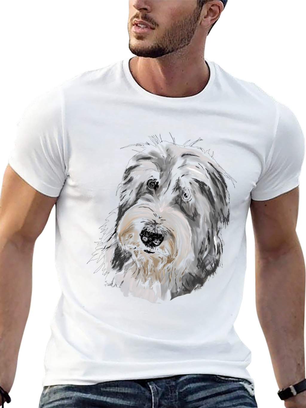Dog Breed Portrait Graphic T-Shirt - Unisex