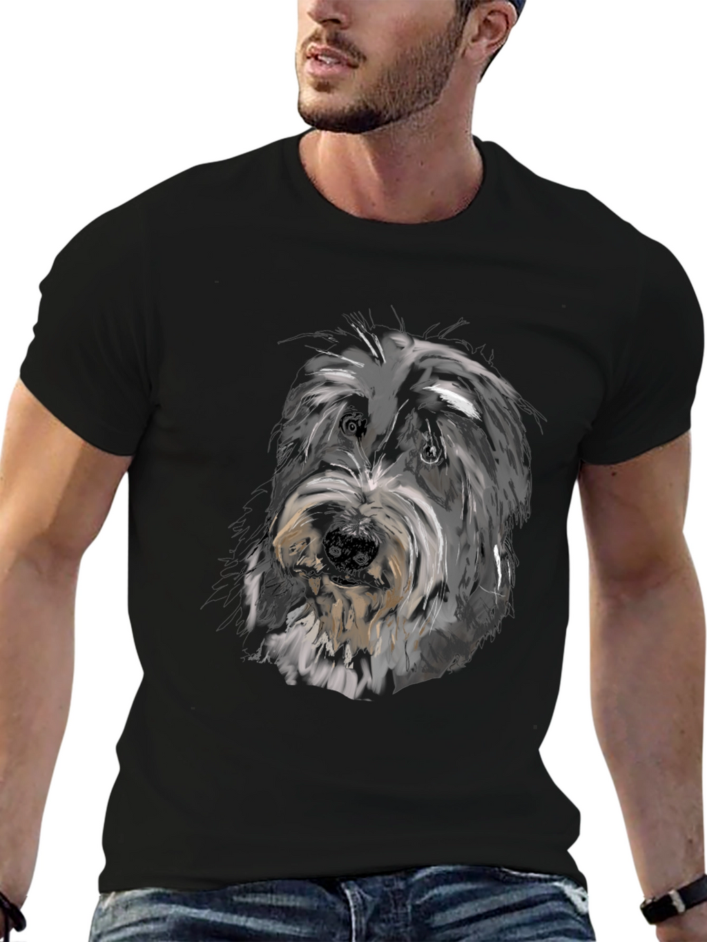 Dog Breed Portrait Graphic T-Shirt - Unisex
