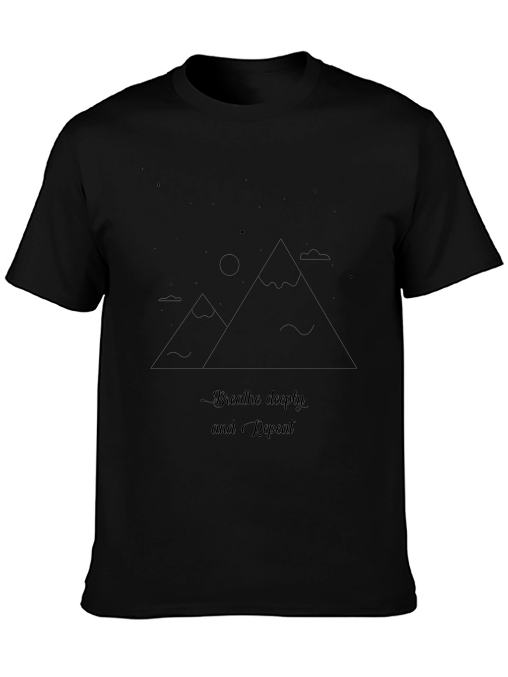 Breathe Deeply T-Shirt - Mountain Design