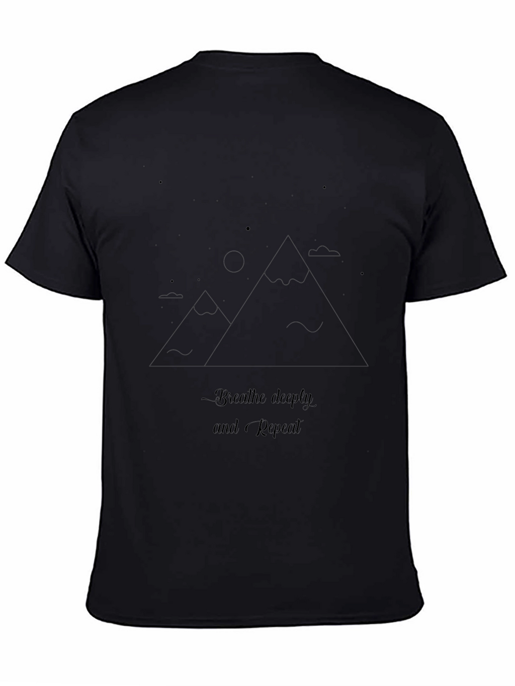 Breathe Deeply T-Shirt - Mountain Design