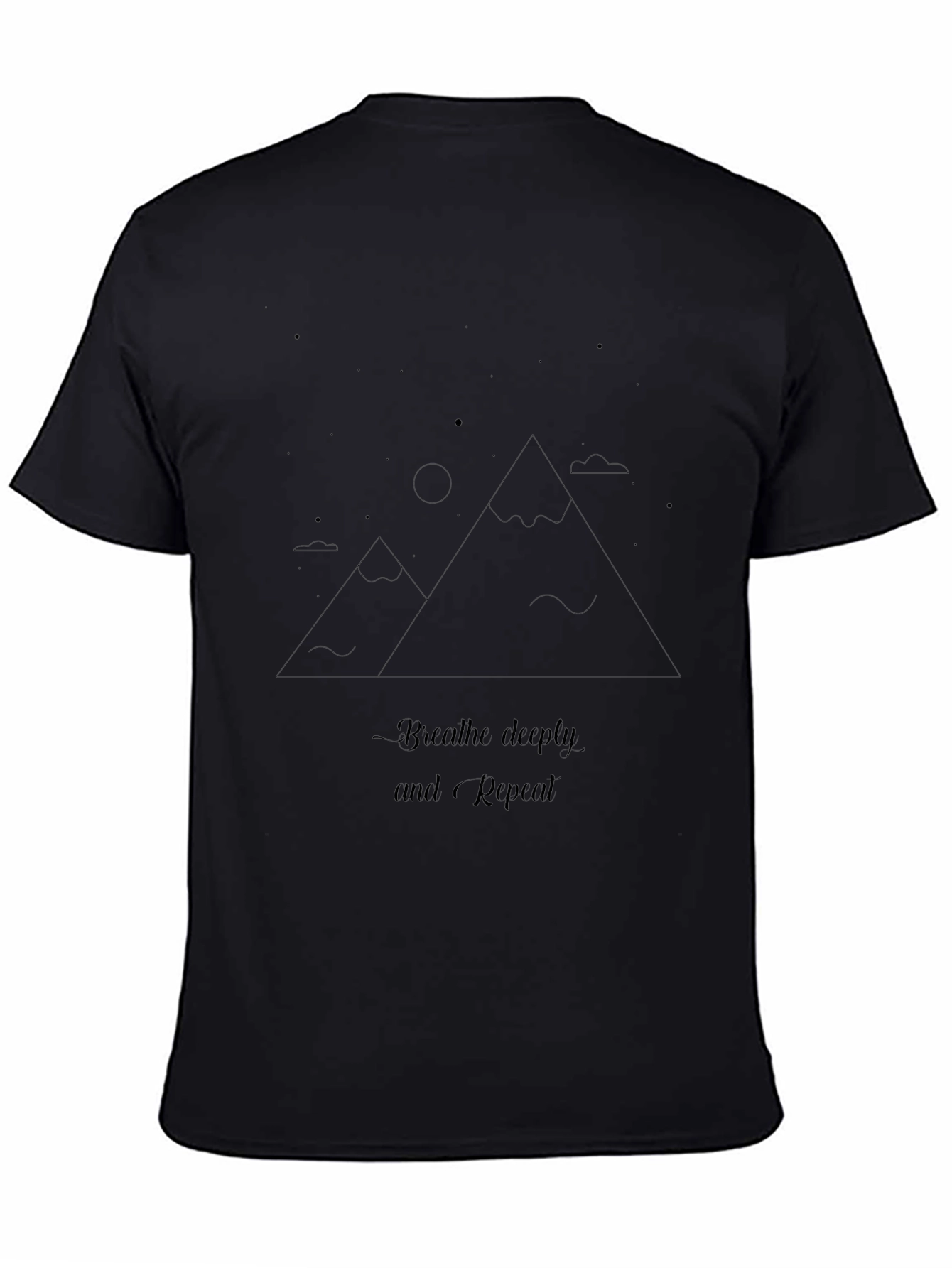 Breathe Deeply T-Shirt - Mountain Design
